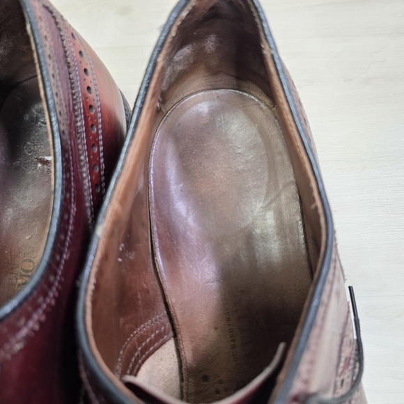 Allen Edmonds McAllister Wingtip Oxford Men Size 12 D Burgundy Brogue Shoes READ main image 15